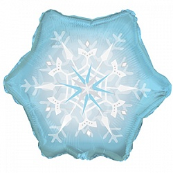 Шар Фигура Снежинка, Голубой (в упаковке)