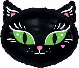 Шар Фигура Кошечка черная (в упаковке)