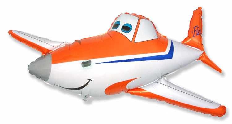 Шар Фигура, Гоночный самолет, Оранжевый / Race Plane orange (в упаковке)