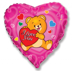 Шар Сердце, Влюбленный счастливый Медвежонок / Love Happy Bear