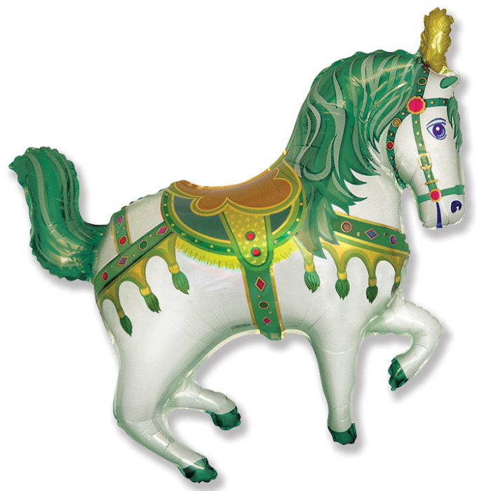 Шар Фигура, Нарядная лошадь (зелёная) / Horse Fair (в упаковке)