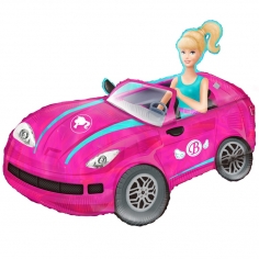 Шар Фигура Блондинка в розовой машине (в упаковке)