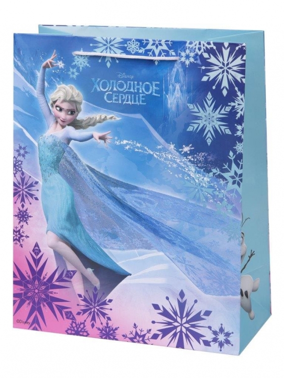 Бумажный пакет "Ледяная принцесса" с ламинацией