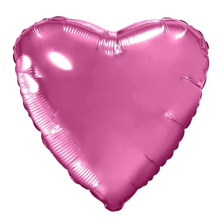 Шар Сердце, Розовый пион (в упаковке)