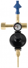 Насадка с манометром,нажимным клапаном гелий/воздух 60/40 и отсечным клапаном плавного нажатия