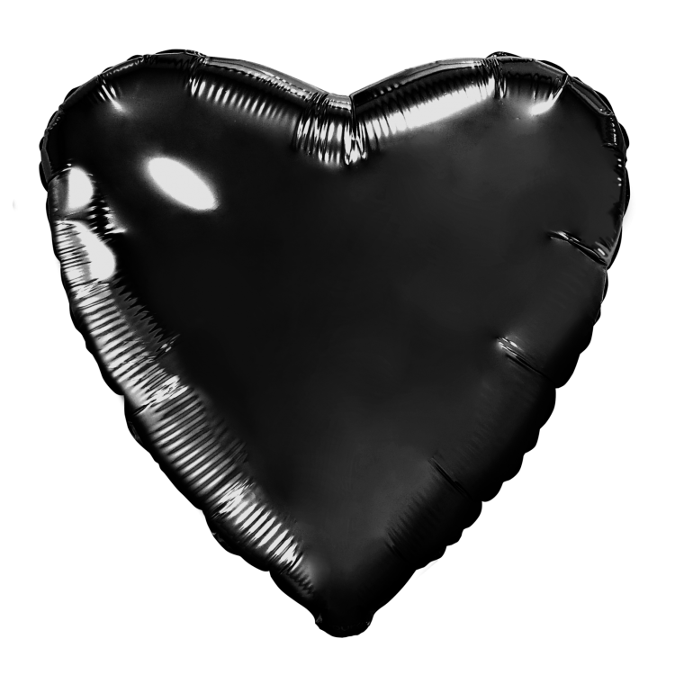 Шар Сердце, Черный / Black (в упаковке)