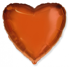 Шар Сердце, Оранжевый / Orange (в упаковке)