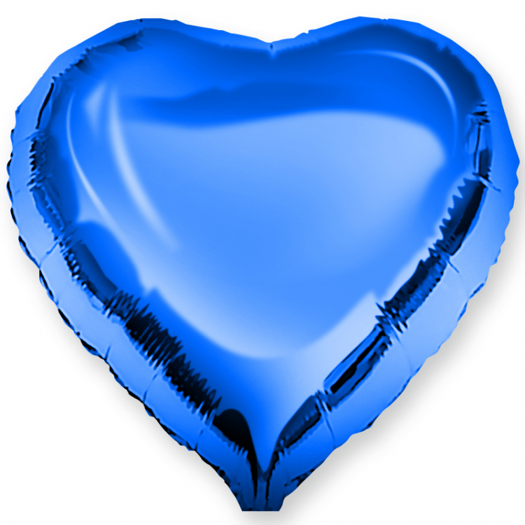 Шар Сердце, Синий / Blue (в упаковке)