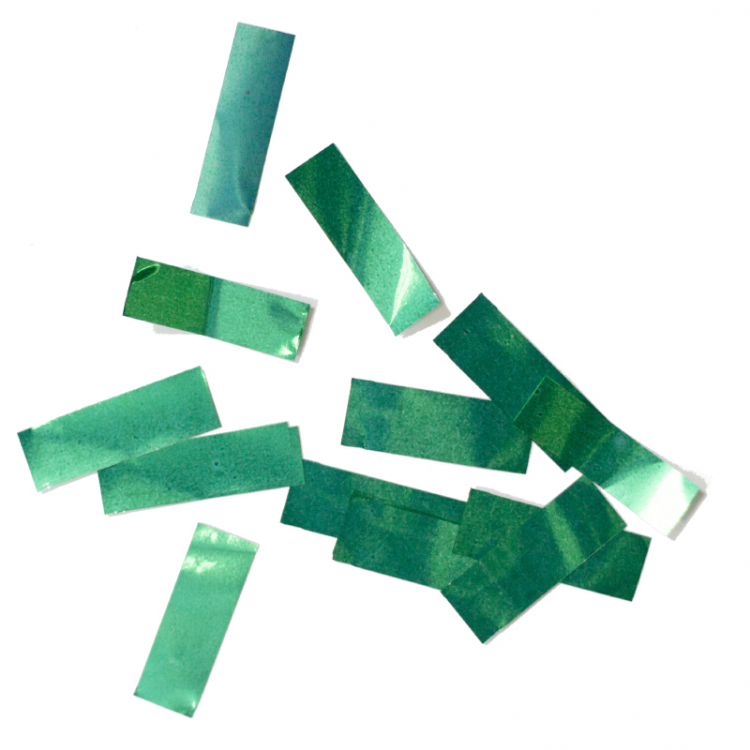 Конфетти "Прямоугольники" Металлизированное, Зеленый