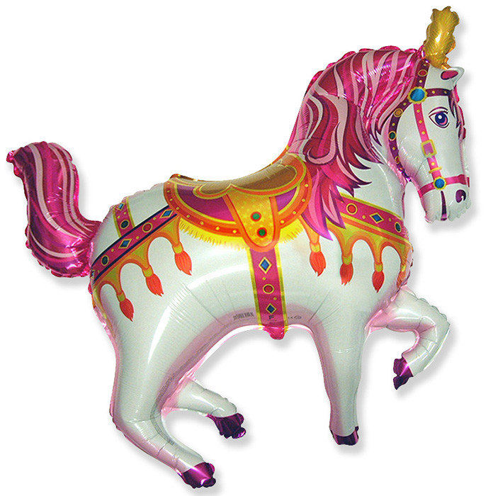 Шар Фигура, Нарядная лошадь (фуксия) / Horse Fair (в упаковке)