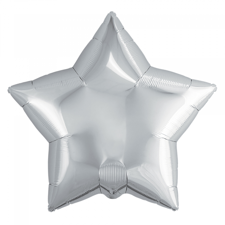 Шар Звезда-мини Серебро (набор 5 шт) (в упаковке)