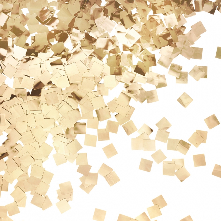 Конфетти фольга  Квадрат, Золото, Хром