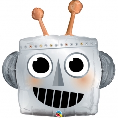 Шар Фигура Робот голова, Серый (в упаковке)