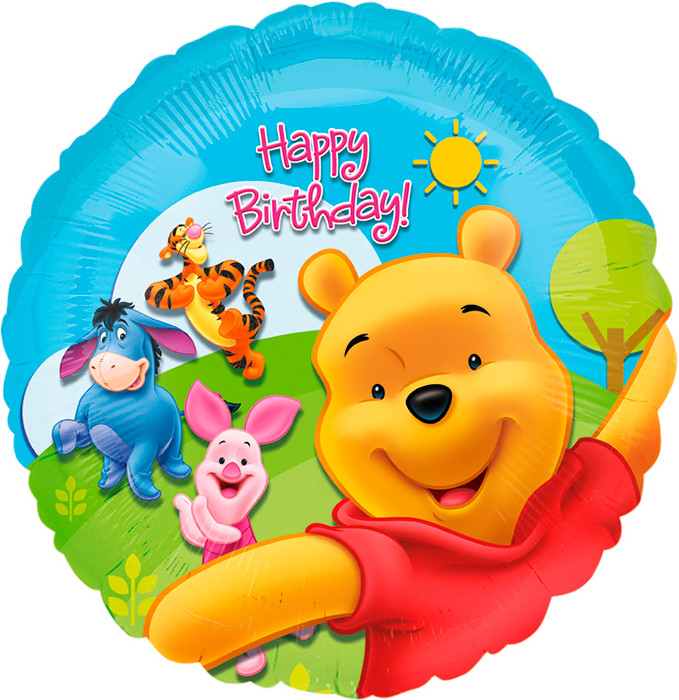 Шар Круг, Винни Пух и друзья СДР / Pooh and Friends HBD (в упаковке)
