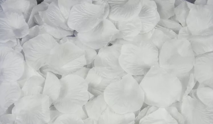 Конфетти "Лепестки роз" Бумага, Белый