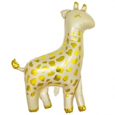 Шар Фигура Жираф белое золото (в упаковке)