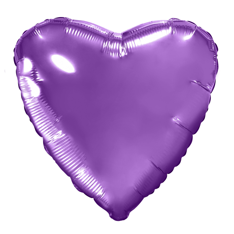 Фольгированный шар сердце пурпурный Агура (Agura)