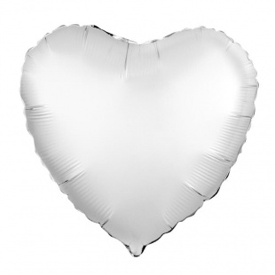Шар Сердце, Белый, Мистик / White (в упаковке)